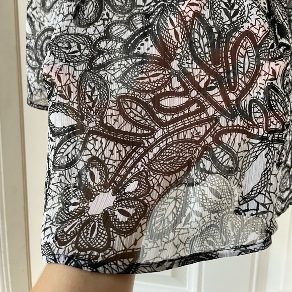 NWT Coldwater Creek sheer blouse - Picture 4 of 10